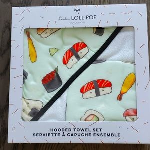 BNIB Loulou Lollipop Hooded Towel Sushi
